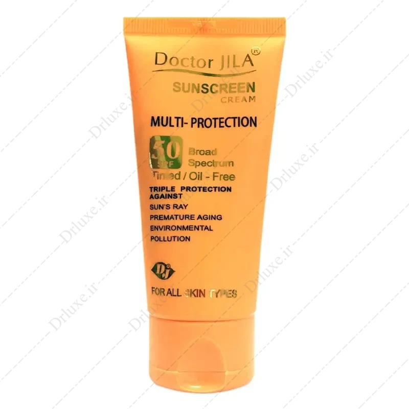 کرم ضد آفتاب SPF50 رنگی دکتر ژیلا مولتی پروتکشن 50 گرم